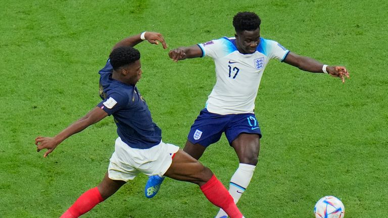 Jamie Redknapp believes Bukayo Saka shouldn't have been substituted in their World Cup quarter-final defeat to France, arguing England lost their way following his removal.