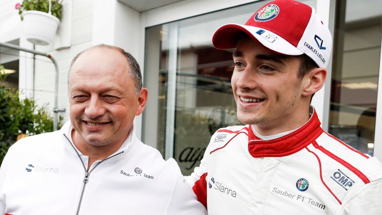 Frederic Vasseur and Charles Leclerc previously worked together at Alfa Romeo