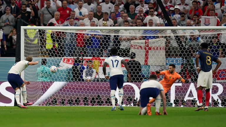 Harry Kane scores his penalty to make it 1-1
