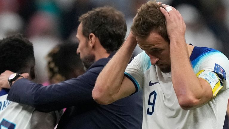 Harry Kane réagit à la défaite 2-1 de l'Angleterre en quart de finale contre la France