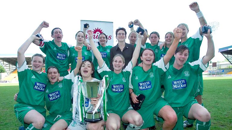 Hibs' first SWPL Cup win was in 2005. 