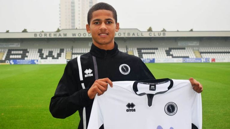 Iliman Ndiaye signed a first-team contract with Boreham Wood in 2017 (Picture credit: Boreham Wood FC)