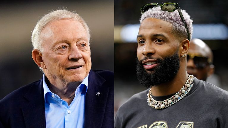 Dallas Cowboys owner Jerry Jones is pursuing the signature of free agent receiver Odell Beckham Jr
