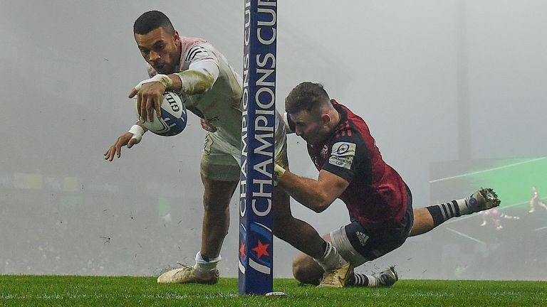 Matthis Lebel scored one of two Toulouse tries as they edged Munster to a vital Champions Cup win at Thomond Park 