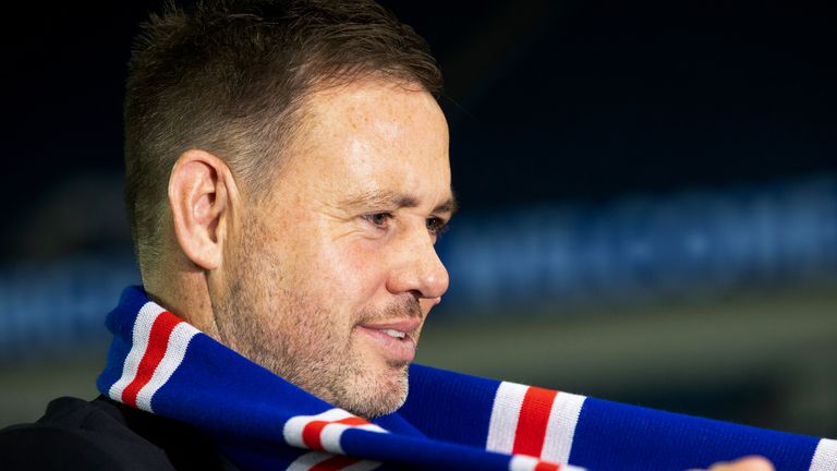 GLASGOW, SCOTLAND - DECEMBER 01: Michael Beale is unveiled as the new Manager of Rangers Football Club at Ibrox Stadium, on December 01, 2022, in Glasgow, Scotland. (Photo by Craig Williamson / SNS Group)