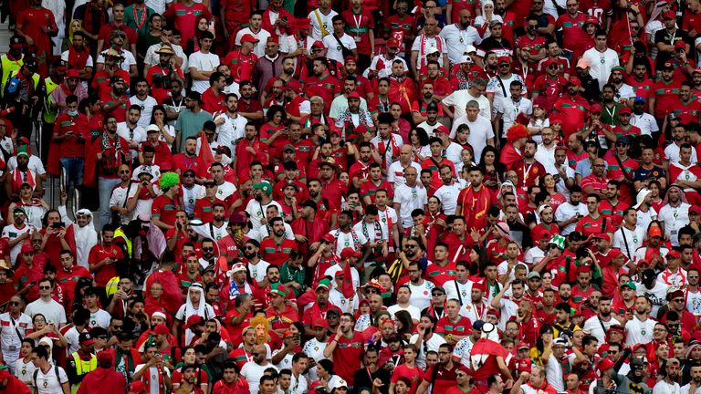 Morocco fans have outnumbered their counterparts