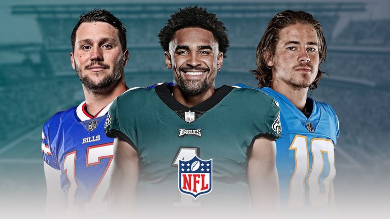 Josh Allen (Buffalo Bills), Jalen Hurts (Philadelphia Eagles), Justin Herbert (Los Angeles Chargers)