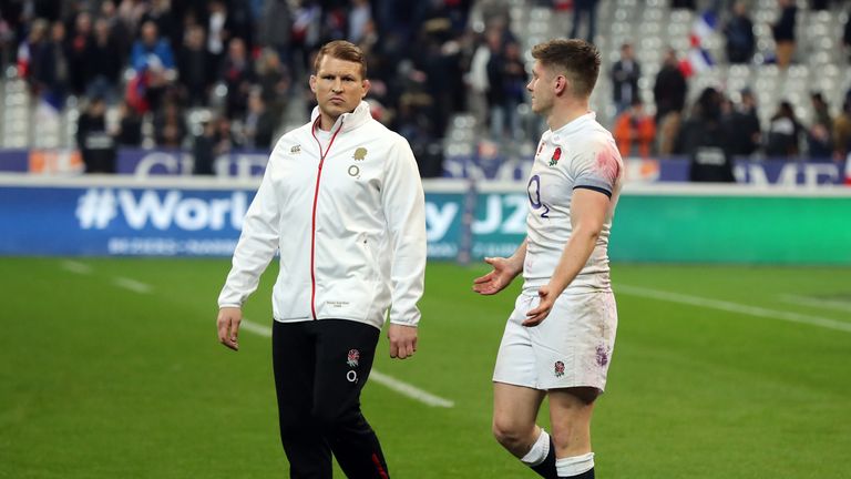 Owen Farrell was handed the captaincy by Jones when Dylan Hartley was injured in 2018