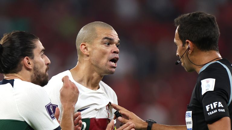 Pepe claims the appointment of an Argentine referee was "unacceptable" 