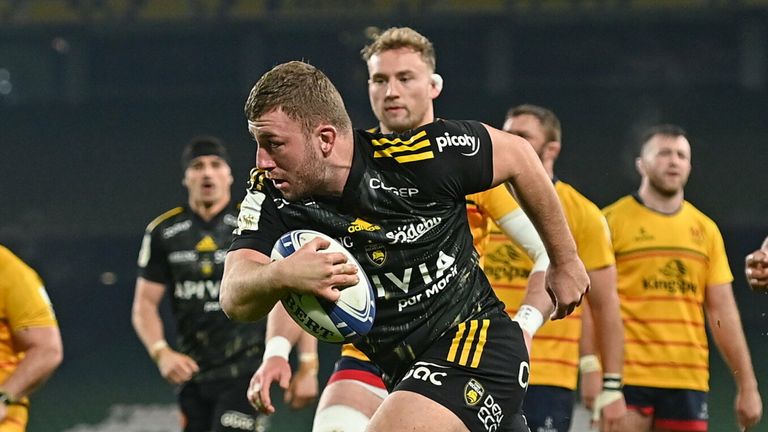 Pierre Bourgarit scored one of three La Rochelle tries as they raced out to a 29-0 lead at the Aviva Stadium 