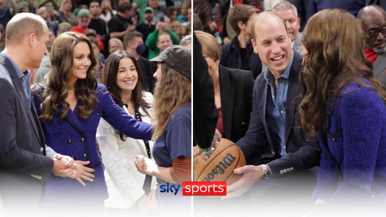 The Prince and Princess of Wales attended the NBA game between the Boston Celtics and the Miami Heat