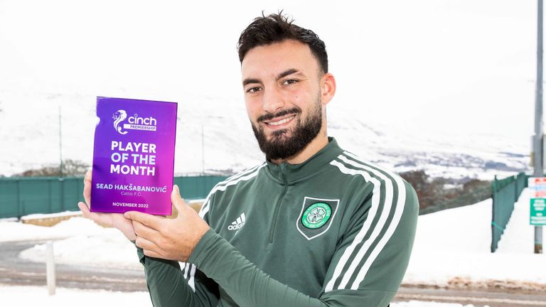 Celtic's Sead Haksabanovic is the Scottish Premiership's player of the month for October