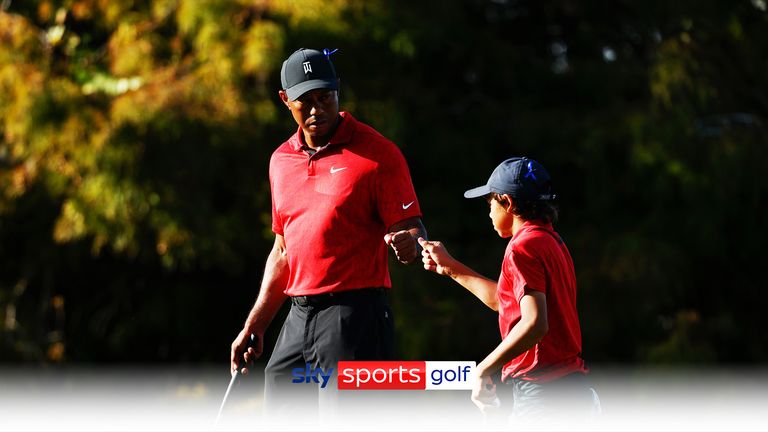 Woods says he advised his son Charlie to copy Rory McIlroy's swing instead of his own!