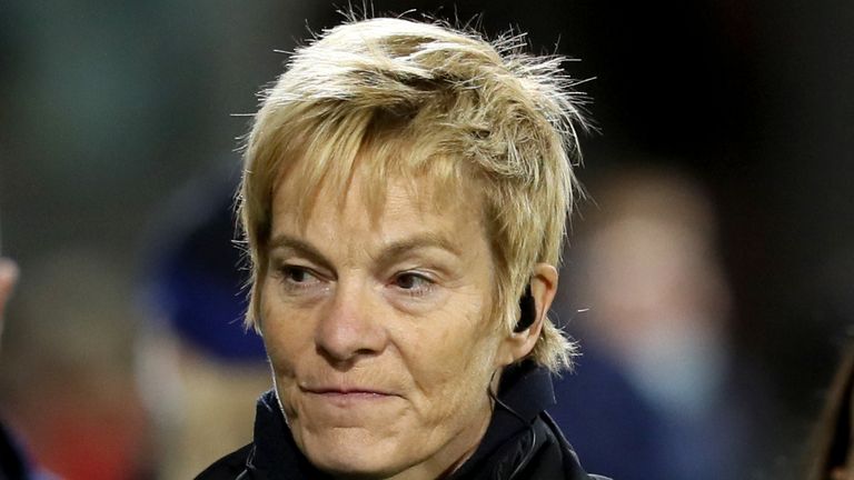 Republic of Ireland manager, Vera Pauw ahead of the FIFA Women's World Cup 2023 qualifying match at Tallaght Stadium, Dublin. Picture date: Thursday October 21, 2021.