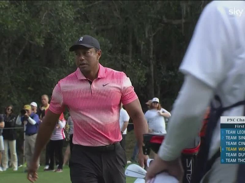 Tiger Woods and son four shots off the lead after first round of two-day  exhibition event