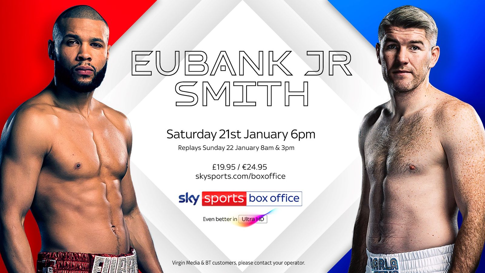 Eubank Jr vs Smith Timing, pricing, booking details for British middleweight battle in Manchester on January 21 Boxing News Sky Sports