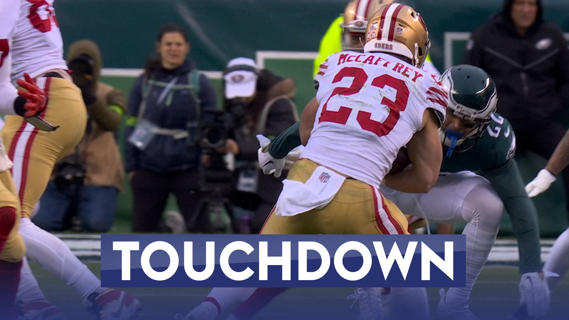 'He just refused to go down!' - McCaffrey bulldozes his way to TD!