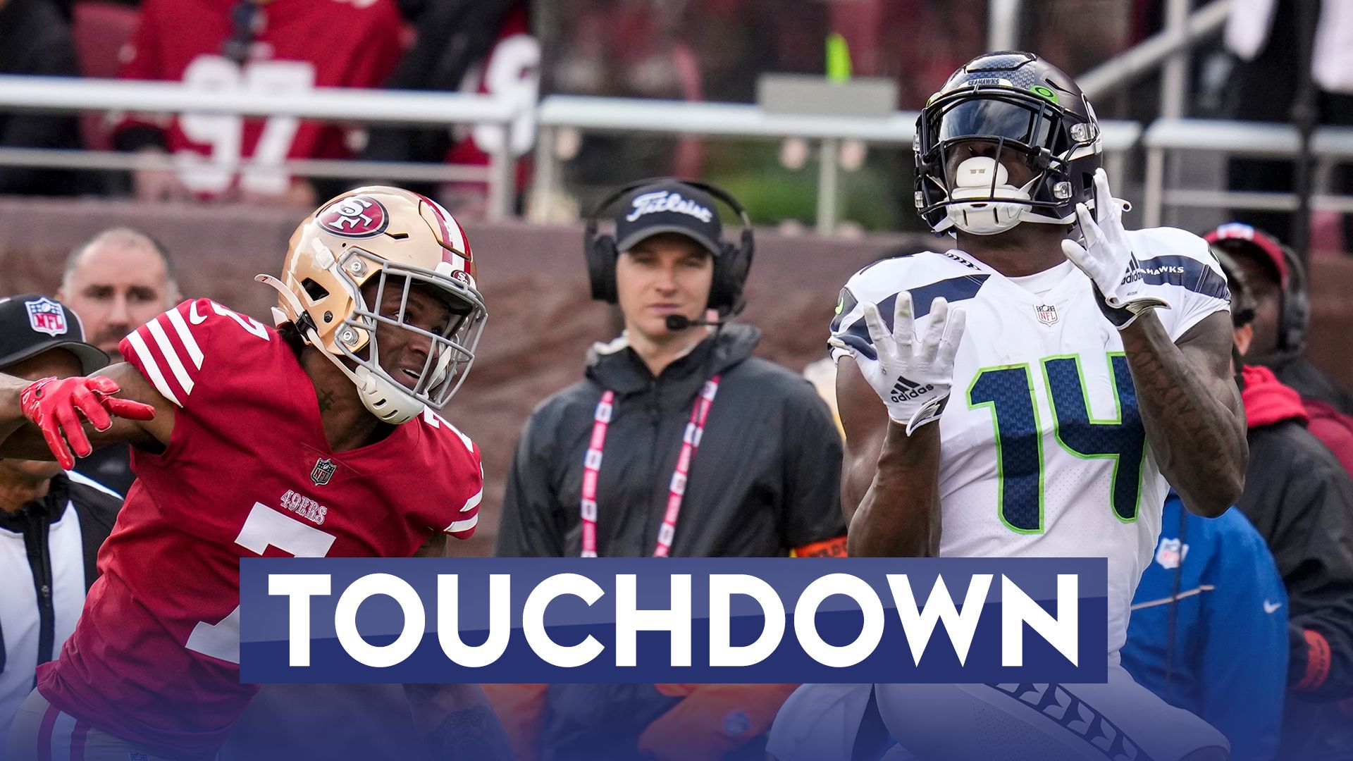 Smith launches huge throw for Metcalf go-ahead TD!