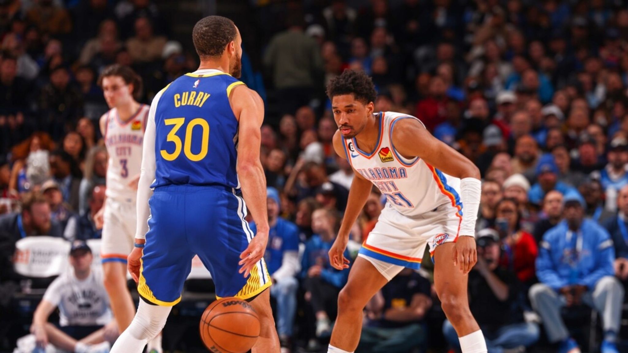 PHOTOS: Best images from the Thunder's 128-120 loss to the Warriors