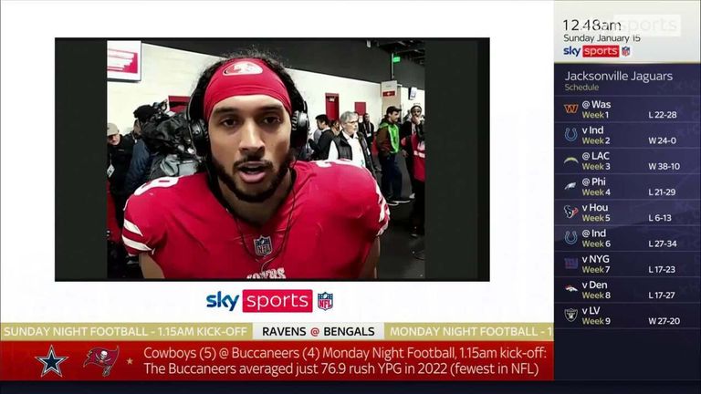 San Francisco 49ers safety Talanoa Hufanga said his team's performance was ignited after a tempers flared when Johnathon Abram appeared to twist Deebo Samuel's ankle. 