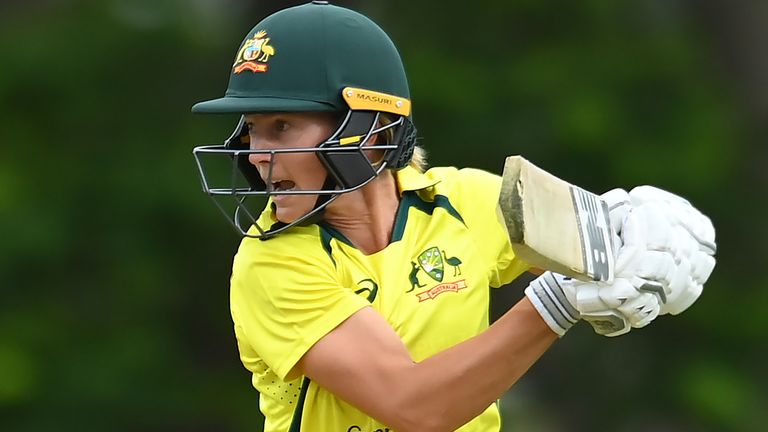 Meg Lanning playing ODI cricket for Australia Women against Pakistan Women in Brisbane (Getty Images)