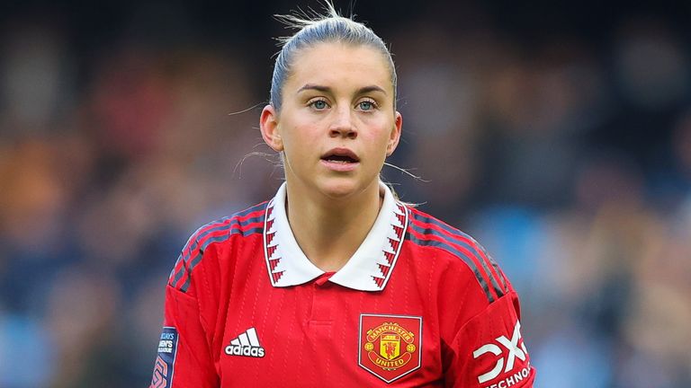 Alessia Russo in action for Manchester United