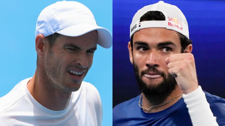 Andy  Murray se enfrenta a Matteo Berrettini en el Abierto de Australia