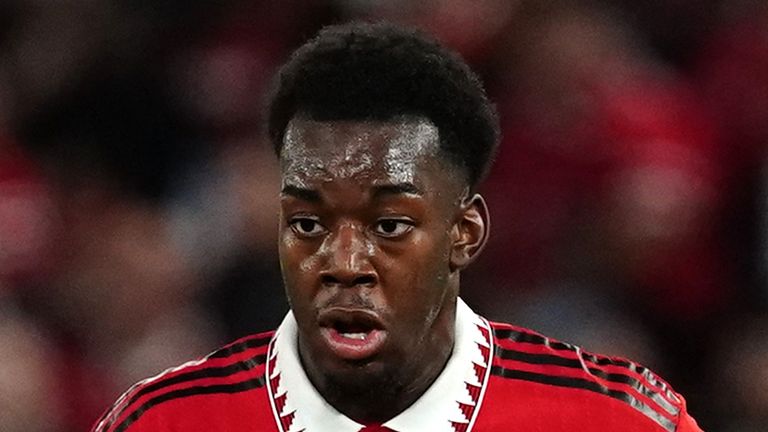 Anthony Elanga of Manchester United during the UEFA Europa League Group E match at Old Trafford, Manchester.  Picture date: Thursday September 8, 2022.