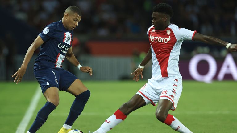 Badiashile (right) has played 135 times for Monaco despite being just 21
