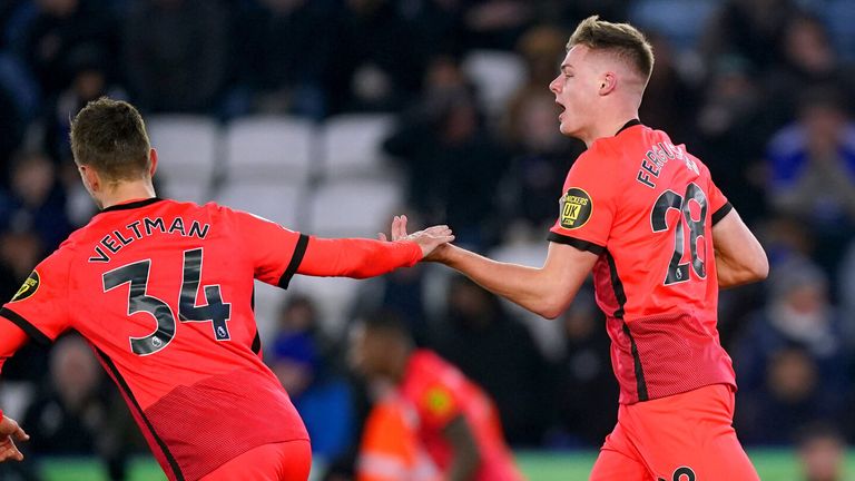 Ferguson strikes late to rescue Brighton draw at Leicester