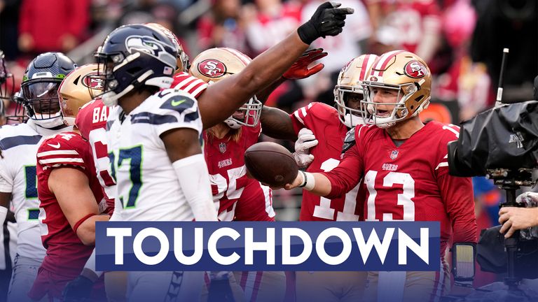 San Francisco 49ers quarterback Brock Purdy (13) signals during an NFL  football game against the Los Angeles Chargers, Friday, Aug. 25, 2023, in  Santa Clara, Calif. (AP Photo/Scot Tucker Stock Photo - Alamy