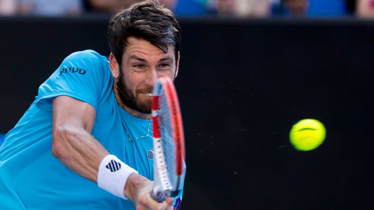 MELBOURNE, VIC - JANUARY 20: Cameron Norrie of the United Kingdom in action during Round 3 of the 2023 Australian Open on January 20 2023, at Melbourne Park in Melbourne, Australia. (Photo by Jason Heidrich/Icon Sportswire) (Icon Sportswire via AP Images)