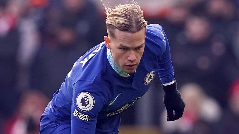 Mykhailo Mudryk in action off the bench for Chelsea at Anfield