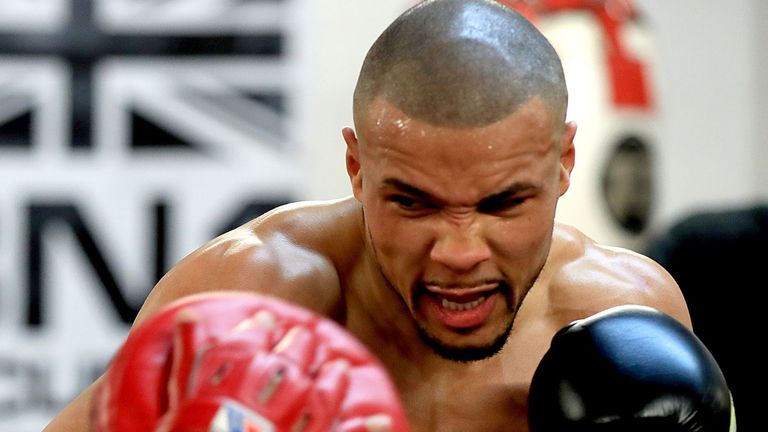 Chris Eubank Jr in training
