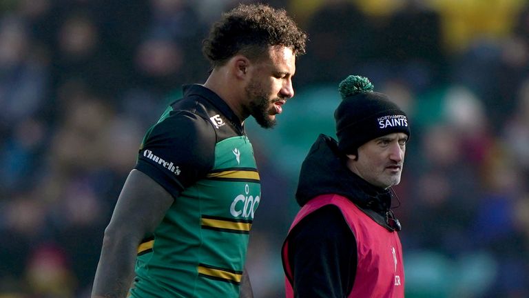 Cpurtney Lawes limped off in Northampton's Heineken Cup defeat, putting him as a doubt for the start of the Six Nations