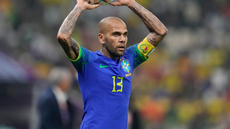 Brazil&#39;s Dani Alves during the 2022 World Cup
