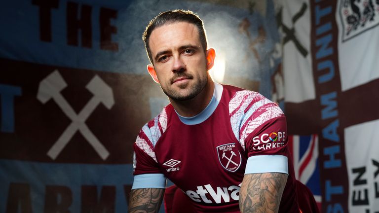 West Ham&#39;s new signing Danny Ings (Credit: @WestHam)