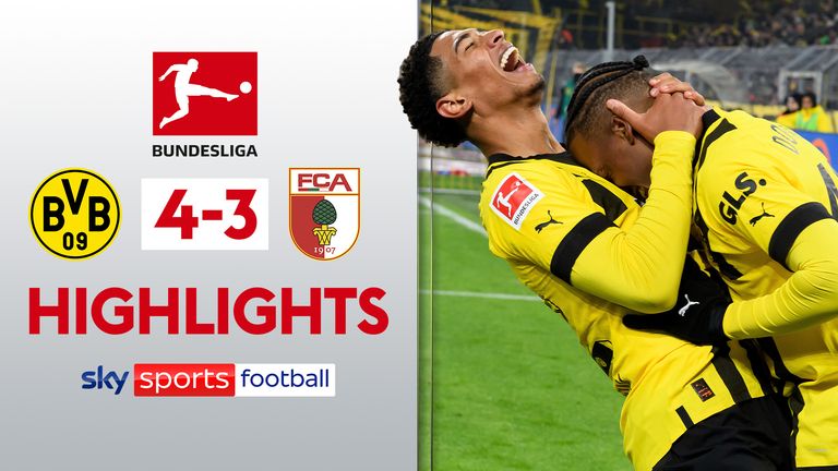 Dortmund 4-3 Augsburg |  Bundesliga highlights