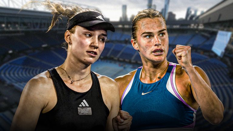 Elena Rybakina and Aryna Sabalenka in the Australian Open final