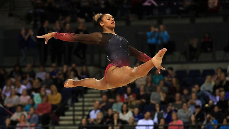 Elissa Downie on floor during day four of the Gymnastics British Championships 2019 at the M&S Bank Arena, Liverpool. PRESS ASSOCIATION Photo. Picture date: Sunday March 17, 2019. See PA story GYMNASTICS Liverpool. Photo credit should read: Peter Byrne/PA Wire
