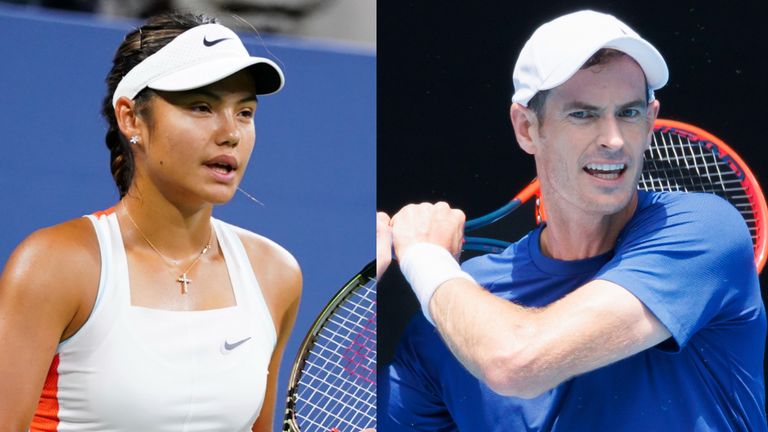 Emma Raducanu and Andy Murray prepare for the Australian Open