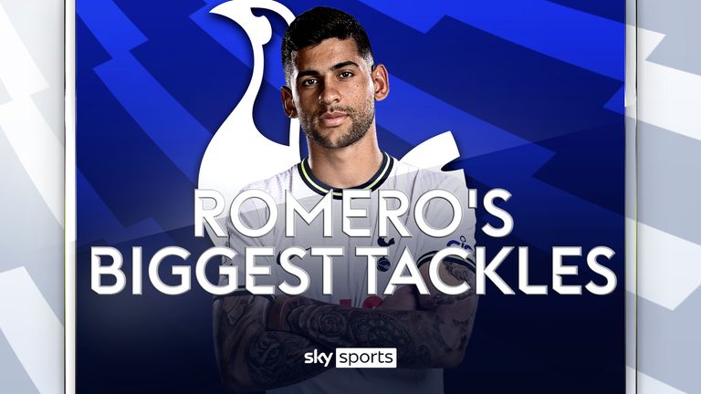 Ahead of this weekend&#39;s North London derby, relive some of Cristian Romero&#39;s biggest tackles during his time at Tottenham.