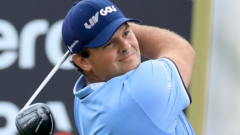 DUBAI, UNITED ARAB EMIRATES - JANUARY 26: Patrick Reed of The United States plays his tee shot on the nith hole during Day One of the Hero Dubai Desert Classic on the Majlis Course at The Emirates Golf Club on January 26, 2023 in Dubai, United Arab Emirates. (Photo by David Cannon/Getty Images)
