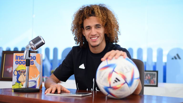 adidas shoot with Manchester United and Tunisia midfielder Hannibal Mejbri