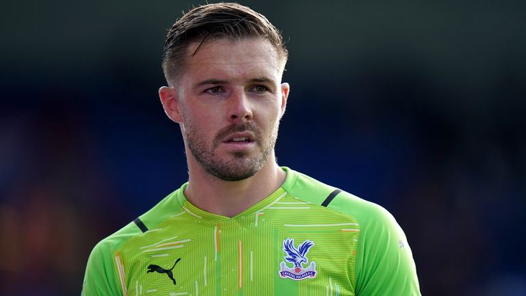 El portero de Crystal Palace, Jack Butland, durante el partido amistoso de pretemporada en Selhurst Park, Londres.  Fecha de la imagen: Martes 27 de julio de 2021.