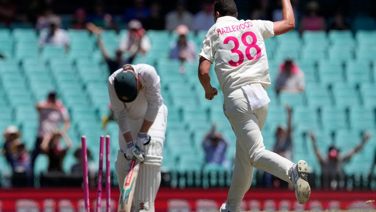 Australia&#39;s Josh Hazlewood was in fine form on Sunday but the hosts couldn&#39;t grind out a win
