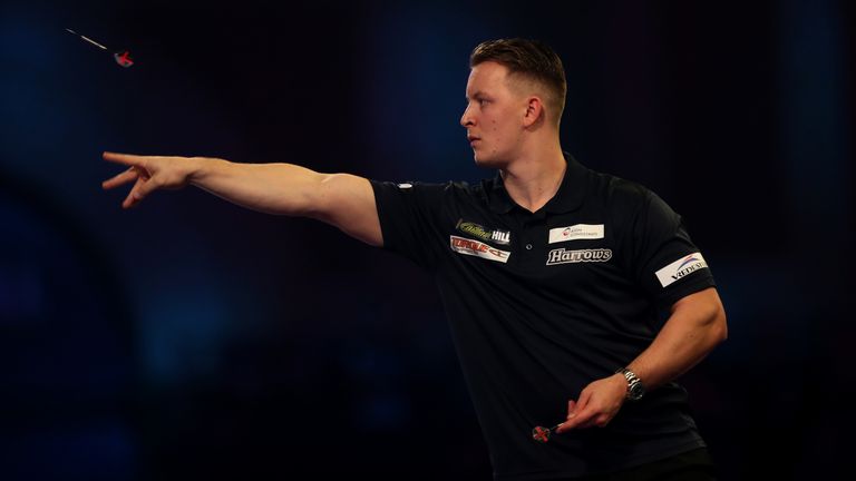 Josh Payne in action during day six of the William Hill World Championships at Alexandra Palace, London. PA Photo. Picture date: Wednesday December 18, 2019. See PA story DARTS World. Photo credit should read: Steven Paston/PA Wire. 