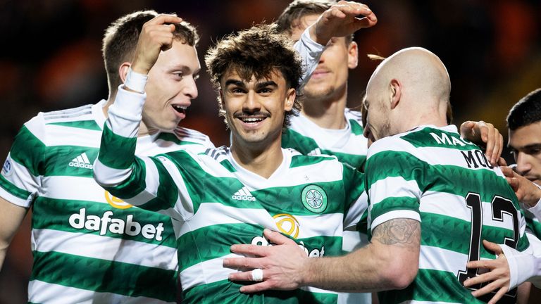 Celtic's Jota celebrates making it 1-0