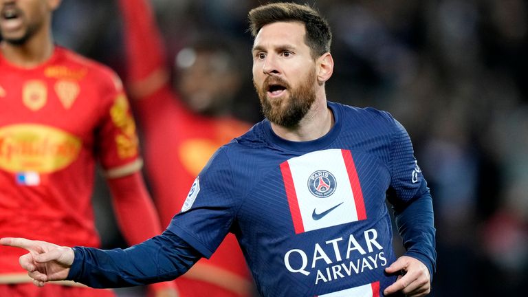 PSG's Lionel Messi had a goal back in the day