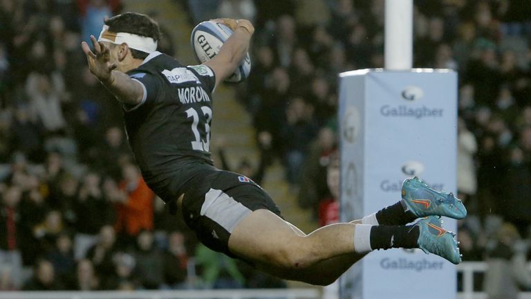 Former Leicester centre Matias Moroni was on the scoresheet for Newcastle as they eased past the Tigers 